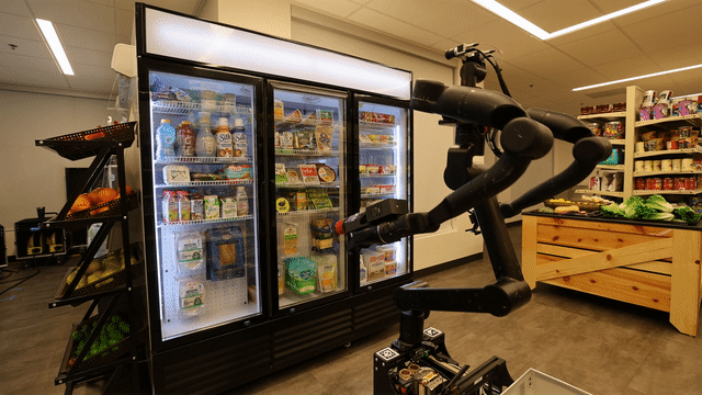 SHOPPER robot manipulating items in grocery store